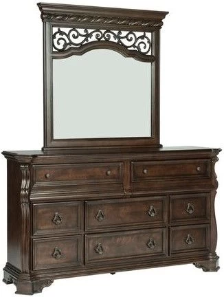Liberty Arbor Place Brownstone Dresser And Mirror