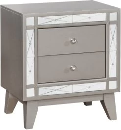 Coaster® Leighton Metallic Mercury Nightstand