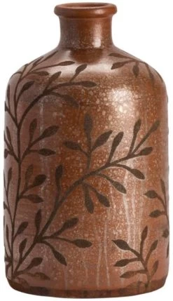 Crestview Collection Austin Glazed Medium Hand Painted Bottle
