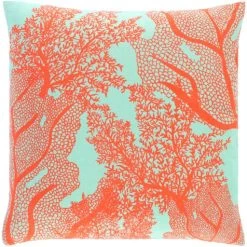 Surya Sea Life Mint 18"x18" Toss Pillow Shell Only.