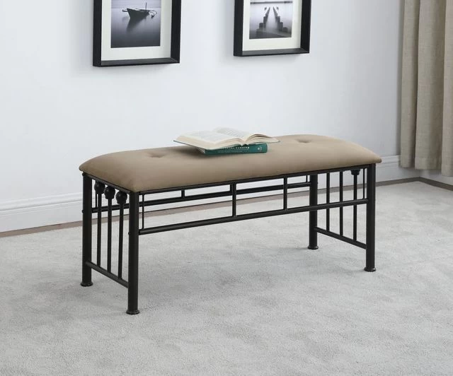 CoasterĀ® Livingston Brown/Dark Bronze Bench - Image 4