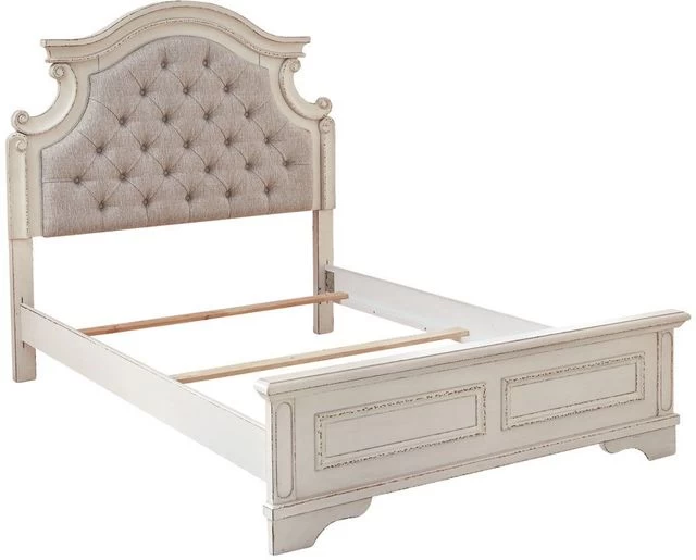 Signature Design By Ashley® Realyn Chipped White Full Upholstered Panel Bed - Image 2
