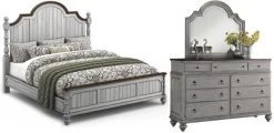 Flexsteel® Plymouth 3pc Distressed King Poster Bedroom Set P19502836