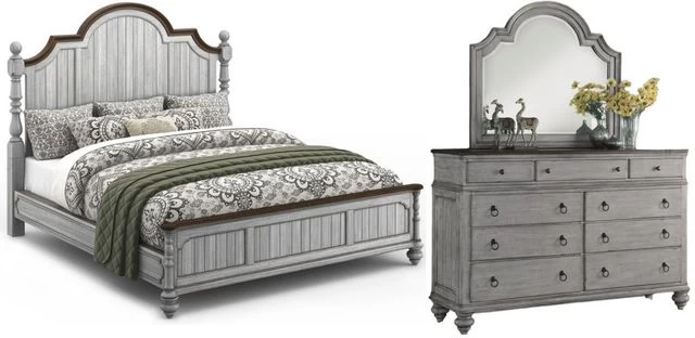 Flexsteel® Plymouth 3pc Distressed King Poster Bedroom Set P19502836
