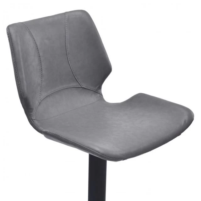 Armen Living Zuma Vintage Gray/Black Adjustable Bar Stool - Image 4