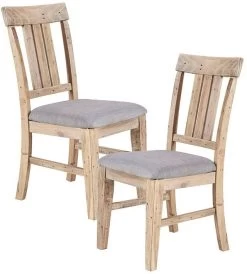 Olliix By INK+IVY Natural/Grey Set Of 2 Sonoma Dining Chairs