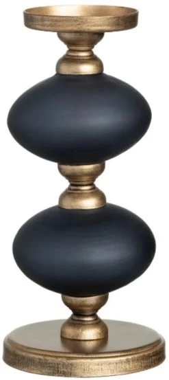 Crestview Collection Adair Blue/Gold Candleholder