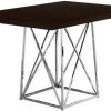 Monarch Specialties Inc. Espresso Dining Table With Chrome Base
