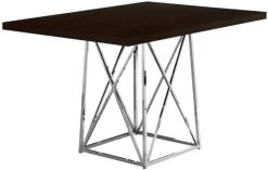 Monarch Specialties Inc. Espresso Dining Table With Chrome Base
