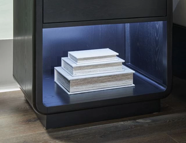 Signature Design By Ashley® Rowanbeck Black Nightstand - Image 4