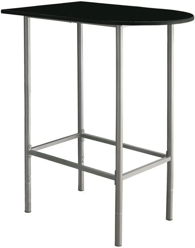 Monarch Specialties Home Bar, Bar Table, Bar Height, Pub, 36" Rectangular, Small, Kitchen, Metal, Laminate, Black, Grey, Contemporary, Modern