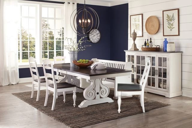 Sunny Designs Carriage House 6pc Trestle Table Dining Group P15926789