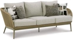 Signature Design By Ashley® Swiss Valley Beige Outdoor Sofa With Cushion